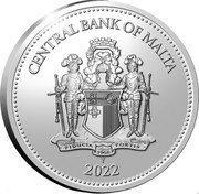 Malta 10 Euro Queen Elizabeth II 70th Platinum Jubilee 2022 Proof CENTRAL BANK OF MALTA 2022 coin reverse Malta 10 Euro Queen Elizabeth II 70th Platinum Jubilee 2022 Proof CENTRAL BANK OF MALTA 2022 coin reverse