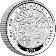 UK 10 Pence The Britannia 2022 2022 in set 1/20 OZ 999 BRITANNIA FINE SILVER 2022 coin reverse UK 10 Pence The Britannia 2022 2022 in set 1/20 OZ 999 BRITANNIA FINE SILVER 2022 coin reverse