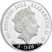 UK 10 Pounds Tudor Beast IIX. The Lion Of England 2022 ELIZABETH II D G REG FID DEF 10 POUNDS coin obverse UK 10 Pounds Tudor Beast IIX. The Lion Of England 2022 ELIZABETH II D G REG FID DEF 10 POUNDS coin obverse
