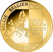 Belgium 100 Euro (25th Aniversary Death of King Baudouin) 100 EURO 2018 BELGIQUE BELGIE BELGIEN coin obverse