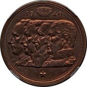 Belgium 100 Francs Leopold III Kings Dutch text Essai 1948  KM# Pn431 19 51 RAU coin obverse Belgium 100 Francs Leopold III Kings Dutch text Essai 1948  KM# Pn431 19 51 RAU coin obverse