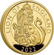 UK 100 Pounds Tudor Beast IIX The Lion Of England 2022 Proof LION OF ENGLAND 2022 coin reverse UK 100 Pounds Tudor Beast IIX The Lion Of England 2022 Proof LION OF ENGLAND 2022 coin reverse