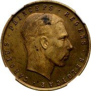 Belgium 1000 Francs (Pattern) CAROLUS PRINCEPS REGENS BELGICAE coin obverse Belgium 1000 Francs (Pattern) CAROLUS PRINCEPS REGENS BELGICAE coin obverse
