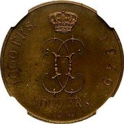 Belgium 1000 Francs (Pattern) 1000 FRS 1949 1000 FRS 1949 coin reverse Belgium 1000 Francs (Pattern) 1000 FRS 1949 1000 FRS 1949 coin reverse