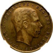 Belgium 1000 Francs (Pattern - Leopold I) CAROLUS PRINCEPS REGENS BELGICAE coin obverse Belgium 1000 Francs (Pattern - Leopold I) CAROLUS PRINCEPS REGENS BELGICAE coin obverse