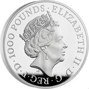 UK 1000 Pounds The Britannia 2022 2022 ELIZABETH II • D • G • REG • F • D • 1000 POUNDS • 2022•. coin obverse UK 1000 Pounds The Britannia 2022 2022 ELIZABETH II • D • G • REG • F • D • 1000 POUNDS • 2022•. coin obverse
