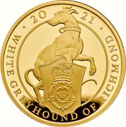 UK 1000 Pounds (Elizabeth II White Greyhound of Richmond) 2021 JC WHITE GREHOUND OF RICHMOND coin reverse UK 1000 Pounds (Elizabeth II White Greyhound of Richmond) 2021 JC WHITE GREHOUND OF RICHMOND coin reverse