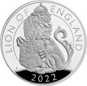 UK 1000 Pounds (Lion of England) LION OF ENGLAND DL 2022 coin reverse UK 1000 Pounds (Lion of England) LION OF ENGLAND DL 2022 coin reverse