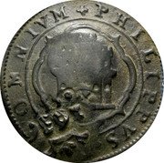 Spain 12 Maravedis (Countermark XII) 1636 PHILIPPVS III D G OMNIVM coin obverse Spain 12 Maravedis (Countermark XII) 1636 PHILIPPVS III D G OMNIVM coin obverse