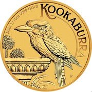 Australia 15 Dollars Kookaburra 2022 P NM P KOOKABURRA 2022 1/10 OZ 9999 GOLD coin reverse