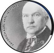 Estonia 15 Euro 150th anniversary of the birth of Friedrich Karl Akel 2021  Proof FRIEDRICH KARL AKEL 1871 - 1941 15 € coin reverse Estonia 15 Euro 150th anniversary of the birth of Friedrich Karl Akel 2021  Proof FRIEDRICH KARL AKEL 1871 - 1941 15 € coin reverse