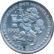 Netherlands 2 1/2 Ecu 10th Deathanniversary 3rd Minister-President Willem Drees 1998 Proof KONINKRIJK DER NDERLANDEN 2 1/2 ECU 1998 coin obverse Netherlands 2 1/2 Ecu 10th Deathanniversary 3rd Minister-President Willem Drees 1998 Proof KONINKRIJK DER NDERLANDEN 2 1/2 ECU 1998 coin obverse