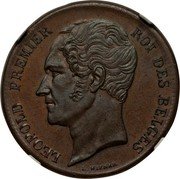 Belgium 2 1/2 Francs (Leopold I) LEOPOLD PREMIER ROI DES BELGES L WIENER coin obverse Belgium 2 1/2 Francs (Leopold I) LEOPOLD PREMIER ROI DES BELGES L WIENER coin obverse