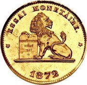 Belgium 2 Centimes (Leopold II Pattern) ESSAI MONETAIRE CONSTITUTION BELGE 1831 coin reverse Belgium 2 Centimes (Leopold II Pattern) ESSAI MONETAIRE CONSTITUTION BELGE 1831 coin reverse
