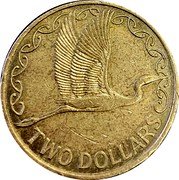 New Zealand 2 Dollars Elizabeth II 4th Portrait Mule 2002  mule TWO DOLLARS coin reverse New Zealand 2 Dollars Elizabeth II 4th Portrait Mule 2002  mule TWO DOLLARS coin reverse