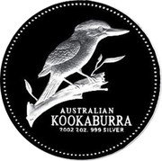 Australia 2 Dollars (Kookaburra on Branch) KM# 879 AUSTRALIAN KOOKABURRA 2002 2 OZ 999 SILVER coin reverse Australia 2 Dollars (Kookaburra on Branch) KM# 879 AUSTRALIAN KOOKABURRA 2002 2 OZ 999 SILVER coin reverse