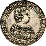 Netherlands 2 Ducaton (Charles II) CAROL II D G HISP ET INDIAR REX coin obverse Netherlands 2 Ducaton (Charles II) CAROL II D G HISP ET INDIAR REX coin obverse