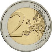 Netherlands 2 Euro (King William Alexander & Princess Beatrix. Blue Crown) 2 EURO LL coin reverse