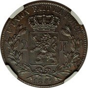 Belgium 2 Francs (Leopold I Pattern) L'UNION FAIT LA FORCE 2 F 1849 coin reverse Belgium 2 Francs (Leopold I Pattern) L'UNION FAIT LA FORCE 2 F 1849 coin reverse