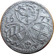 Austria 2 Pfennig Leopold I Vienna 1675 KM# 1195 16 64 coin obverse Austria 2 Pfennig Leopold I Vienna 1675 KM# 1195 16 64 coin obverse