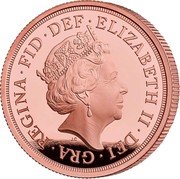 UK 2 Sovereign Elizabeth II 5th portrait - Queen's 95th Birthday 2021  Proof ELIZABETH II · DEI · GRA · REGINA · FID · DEF · coin obverse