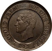 Belgium 20 Centimes (Pattern) LEOPOLD PREMIER ROI DES BELGES 1861 coin obverse Belgium 20 Centimes (Pattern) LEOPOLD PREMIER ROI DES BELGES 1861 coin obverse