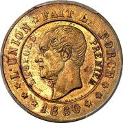 Belgium 20 Centimes (Pattern - Leopold I) L'UNION FAIT LA FORCE LEOPOLD PREMIER L. WIENER 1860 coin obverse Belgium 20 Centimes (Pattern - Leopold I) L'UNION FAIT LA FORCE LEOPOLD PREMIER L. WIENER 1860 coin obverse