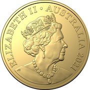 Australia 20 Cents (Elizabeth II 6th Portrait 35th Anniversary of Animalia) ELIZABETH II AUSTRALIA 2021 coin obverse Australia 20 Cents (Elizabeth II 6th Portrait 35th Anniversary of Animalia) ELIZABETH II AUSTRALIA 2021 coin obverse