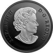 Canada 20 Dollars (Mercury's Horned Face) ELIZABETH II D·G·REGINA coin obverse Canada 20 Dollars (Mercury's Horned Face) ELIZABETH II D·G·REGINA coin obverse