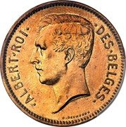Belgium 20 Francs (Albert I French text - Pattern) KM# Pn339 ALBERT ROI DES BELGES G.DEVREESE coin obverse Belgium 20 Francs (Albert I French text - Pattern) KM# Pn339 ALBERT ROI DES BELGES G.DEVREESE coin obverse