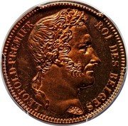 Belgium 20 Francs (Leopold I Pattern) KM# Pn7 LEOPOLD PREMIER ROI DES BELGES BRAEMT F coin obverse Belgium 20 Francs (Leopold I Pattern) KM# Pn7 LEOPOLD PREMIER ROI DES BELGES BRAEMT F coin obverse