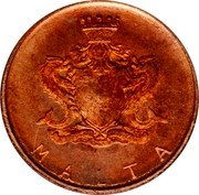 Malta 20 Pounds Merrill Blue Rock Thrush Trial Strike 1972  MALTA coin obverse