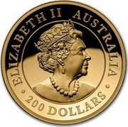 Australia 200 Dollars Kangaroo 2022 P Proof ELIZABETH II AUSTRALIA 200 DOLLARS coin obverse Australia 200 Dollars Kangaroo 2022 P Proof ELIZABETH II AUSTRALIA 200 DOLLARS coin obverse
