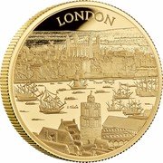 UK 200 Pounds (Elizabeth II London) LONDON coin reverse