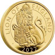 UK 200 Pounds Tudor Beast IIX - The Lion Of England 2022 LION OF ENGLAND 2022 coin reverse