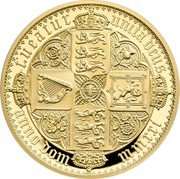 UK 2000 Pounds (Elizabeth II Gothic Crown Quartered Arms) TUEATUR UNITA DEUS W W HONI SOIT QUI MAL Y PENSE ANNO DOM MMXXI coin reverse UK 2000 Pounds (Elizabeth II Gothic Crown Quartered Arms) TUEATUR UNITA DEUS W W HONI SOIT QUI MAL Y PENSE ANNO DOM MMXXI coin reverse