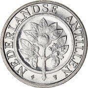 Netherlands 25 Cents Antillen coin 1991 NEDERLANDSE ANTILLEN coin obverse