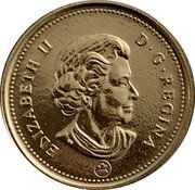 Canada 25 Cents (Elizabeth II - Edmonton Oilers) ELIZABETH II D G REGINA coin obverse Canada 25 Cents (Elizabeth II - Edmonton Oilers) ELIZABETH II D G REGINA coin obverse