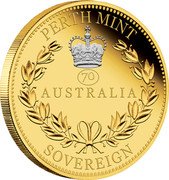 Australia 25 Dollars (Sovereign) PERTH MINT 70 AUSTRALIA SOVEREIGN coin reverse Australia 25 Dollars (Sovereign) PERTH MINT 70 AUSTRALIA SOVEREIGN coin reverse