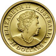 Australia 25 Dollars The Welcome Stranger Nugget No data ELIZABETH II AUSTRALIA 25 DOLLARS coin obverse Australia 25 Dollars The Welcome Stranger Nugget No data ELIZABETH II AUSTRALIA 25 DOLLARS coin obverse