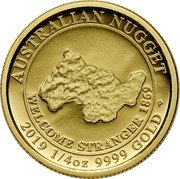 Australia 25 Dollars The Welcome Stranger Nugget No data AUSTRALIAN NUGGET WELCOME STRANGER 1869 2019 1 1 OZ 9999 GOLD coin reverse Australia 25 Dollars The Welcome Stranger Nugget No data AUSTRALIAN NUGGET WELCOME STRANGER 1869 2019 1 1 OZ 9999 GOLD coin reverse
