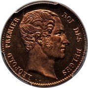 Belgium 25 Francs (Leopold I Pattern) LEOPOLD PREMIER ROI DES BELGES L WIENER coin obverse Belgium 25 Francs (Leopold I Pattern) LEOPOLD PREMIER ROI DES BELGES L WIENER coin obverse