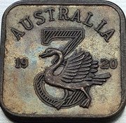Australia 3 Pence (George VI Swan) AUSTRALIA 1920 3 coin reverse Australia 3 Pence (George VI Swan) AUSTRALIA 1920 3 coin reverse