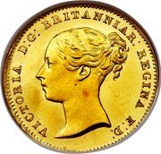 UK 3 Pence Victoria 1st portrait Maundy 1838  Proof VICTORIA D G BRITANNIAR REGINA F D coin obverse