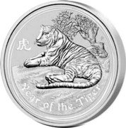 Australia 300 Dollars Year of the Tiger 2010 YEAR OF THE TIGER coin reverse Australia 300 Dollars Year of the Tiger 2010 YEAR OF THE TIGER coin reverse