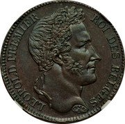 Belgium 40 Francs (Leopold I - Pattern) LEOPOLD PREMIER ROI DES BELGES BRAEMT F. coin obverse Belgium 40 Francs (Leopold I - Pattern) LEOPOLD PREMIER ROI DES BELGES BRAEMT F. coin obverse