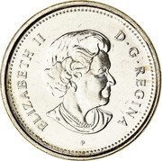 Canada 5 Cents Beaver 2003 ELIZABETH II D G REGINA P coin obverse Canada 5 Cents Beaver 2003 ELIZABETH II D G REGINA P coin obverse