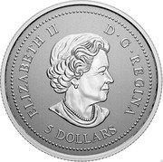 Canada 5 Dollars 50th Anniversary of the Medal of Bravery 2022 ELIZABETH II D G REGINA 5 DOLLARS SB coin obverse Canada 5 Dollars 50th Anniversary of the Medal of Bravery 2022 ELIZABETH II D G REGINA 5 DOLLARS SB coin obverse