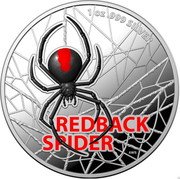 Australia 5 Dollars Redback Spider 2021 proof REDBACK SPIDER 1 OZ 999 SILVER coin reverse