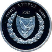 Cyprus 5 Euro (60 years Accession of Cyprus to UNESCO) CYPRUS KYPROZ KIBRIS 2021 1960 coin obverse